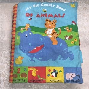 My big cuddly 12" plush book of animals plush learning book washable 2007